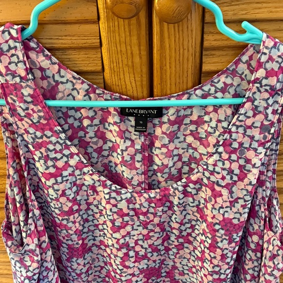 Lane Bryant Women's Tank Top in Pink and Purple Mosaic Size 16 - Picture 2 of 7